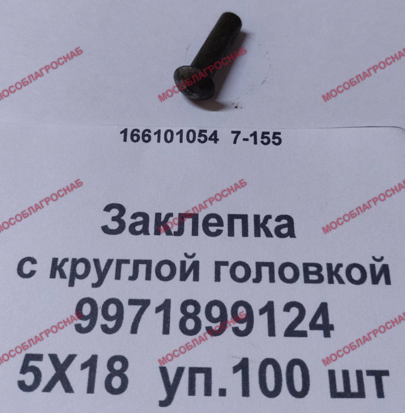 ЗАКЛЕПКА С КРУГ.ГОЛ. 9971899124/ 5Х18 уп.100 шт