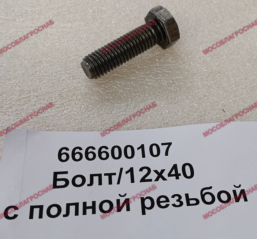 БОЛТ / 12*40 ГОСТ 7798  РМЗ -40 гр (с полной резьбой)